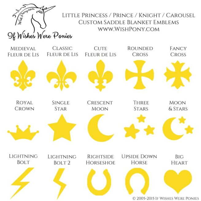 Wishpony Saddle Blanket Emblems