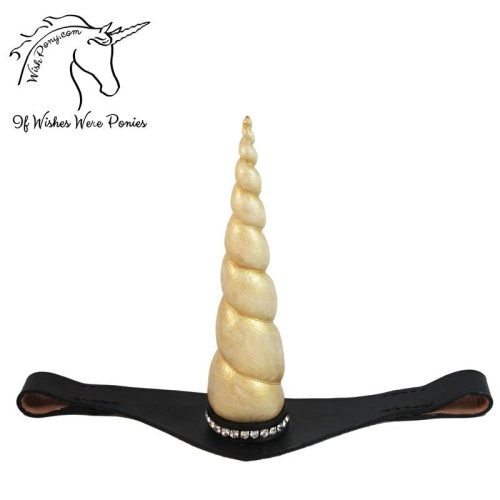 Gold Leather Unicorn Browband