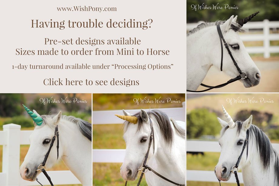 Unicorn Horn for Horses Colors