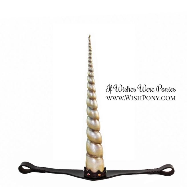 Leather Unicorn Show Browband for Horses and Ponies