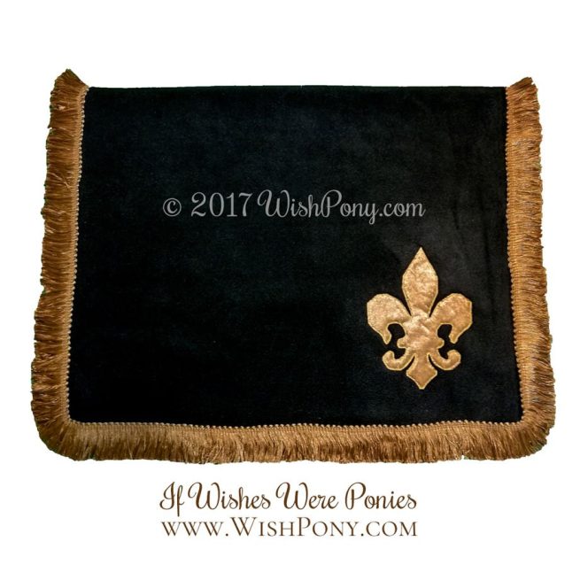 Fleur de Lis Saddle Blanket Black