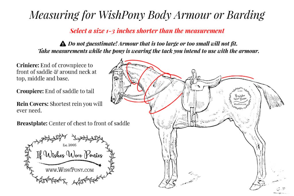 WishPony Horse Pony Armour Measurements