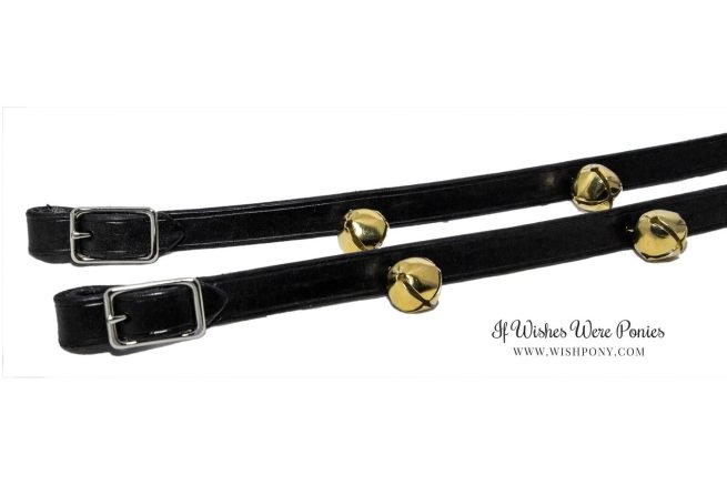 Black Leather Jingle Bell Reins