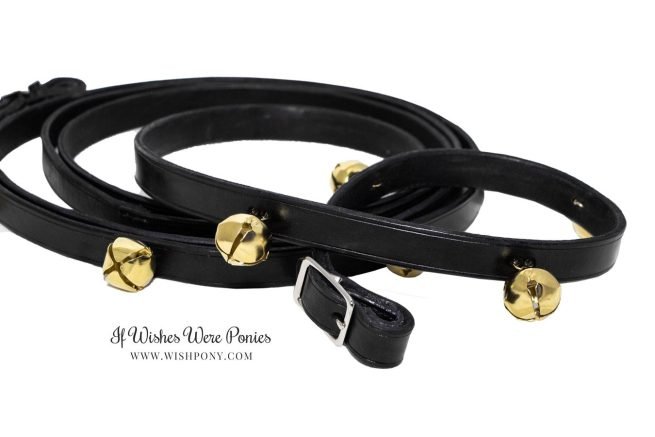 Black Leather Jingle Bell Reins