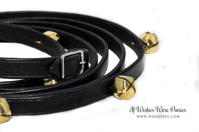 Black Leather Jingle Bell Reins