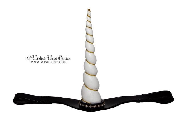Black Unicorn Browband White Horn