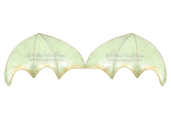 Green and Gold Dragon Wings costume for Horse or Pony by If Wishes Were Ponies