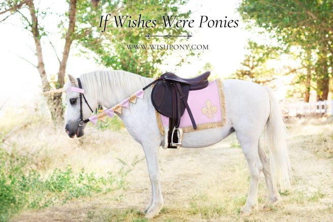 Little Princess Unicorn Browband, Rein Covers & Saddle Blanket Set for Pony